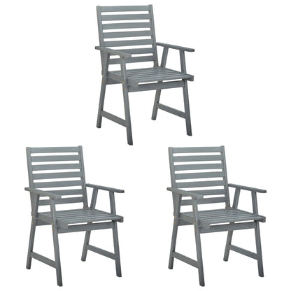 Outdoor Dining Chairs with Cushions 3 pcs Solid Acacia