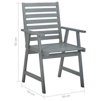 Outdoor Dining Chairs with Cushions 3 pcs Solid Acacia