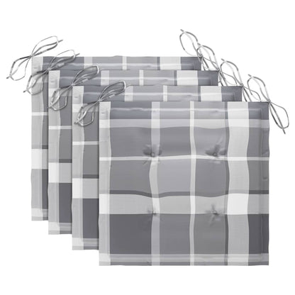 Sedie da Giardino Pieghevoli 4pz con Cuscini in Massello Acacia - homemem39