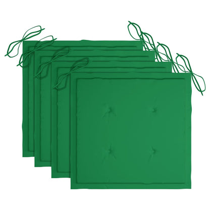 Sedie da Giardino Pieghevoli 4 pz con Cuscini Massello Acacia