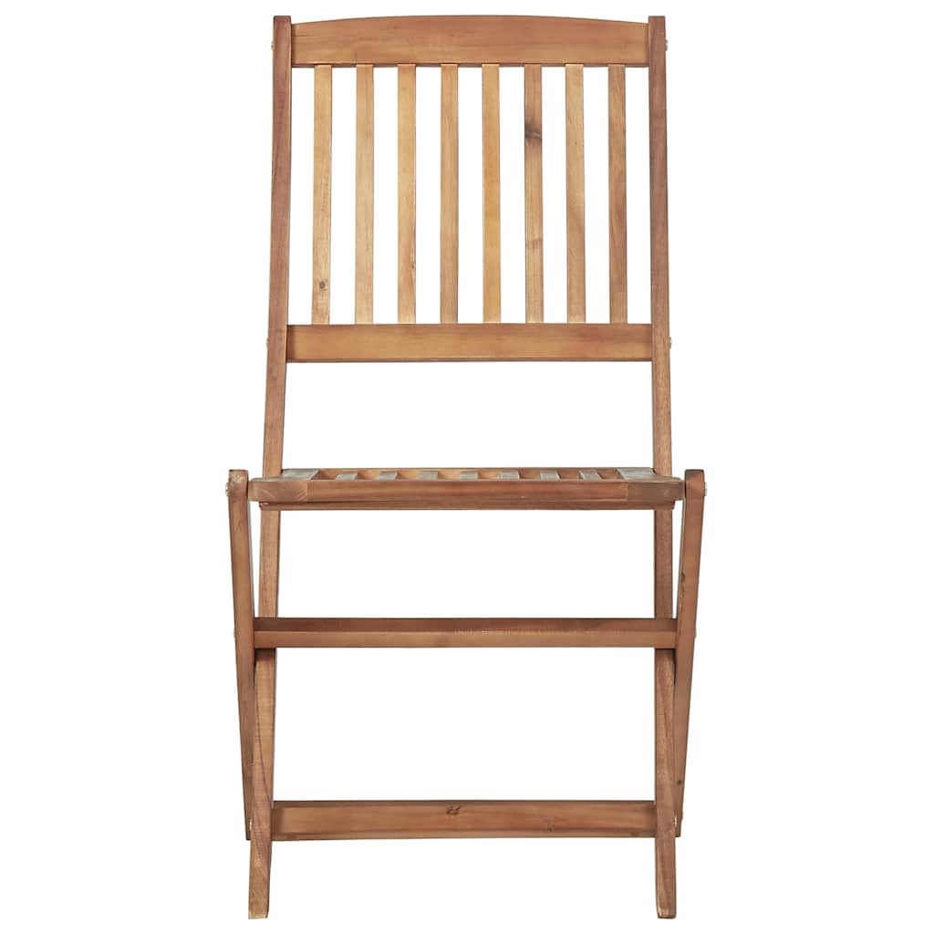 Sedie da Giardino Pieghevoli 2 pz con Cuscini Massello Acacia | homemem39