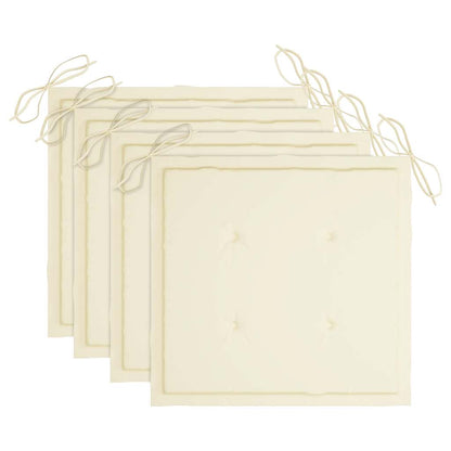 Sedie da Giardino Pieghevoli 4 pz con Cuscini Massello Acacia - homemem39