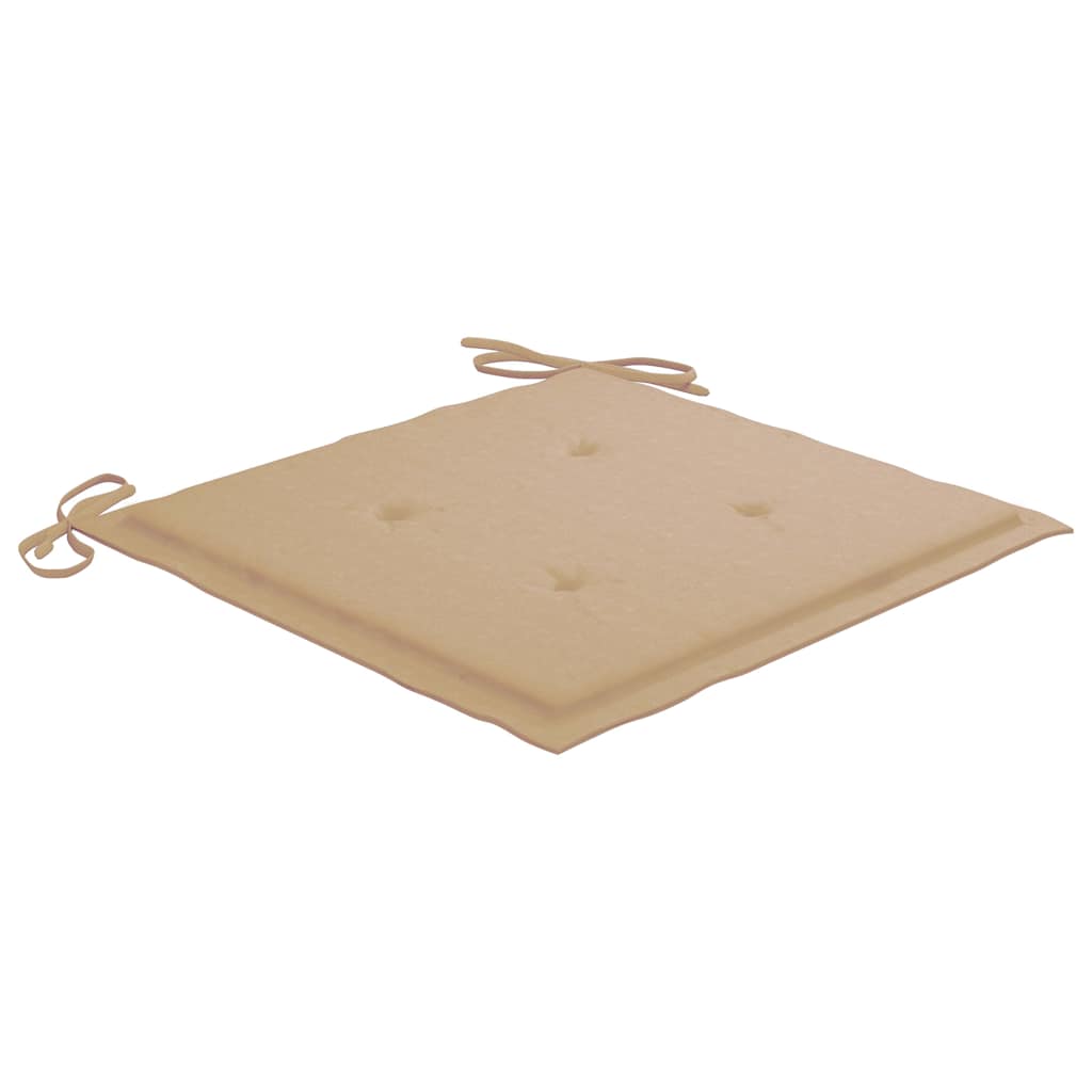 Sedie da Giardino Pieghevoli 4 pz con Cuscini Massello Acacia