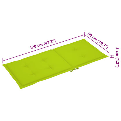 Sedie da Giardino Reclinabili 3 pz con Cuscini Massello Acacia | homemem39