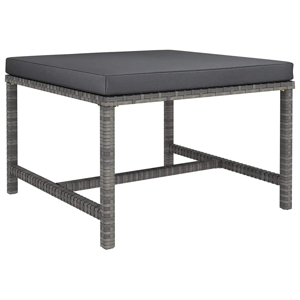 Set Divani da Giardino 6 pz con Cuscini in Polyrattan Grigio | homemem39