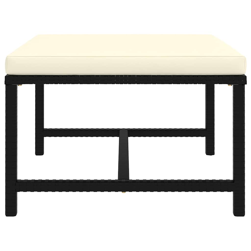 Set Divani da Giardino 8 pz con Cuscini in Polyrattan Nero
