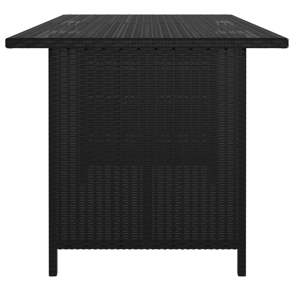 Set Divani da Giardino 10 pz con Cuscini in Polyrattan Nero - homemem39