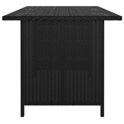 Set Divani da Giardino 10 pz con Cuscini in Polyrattan Nero - homemem39