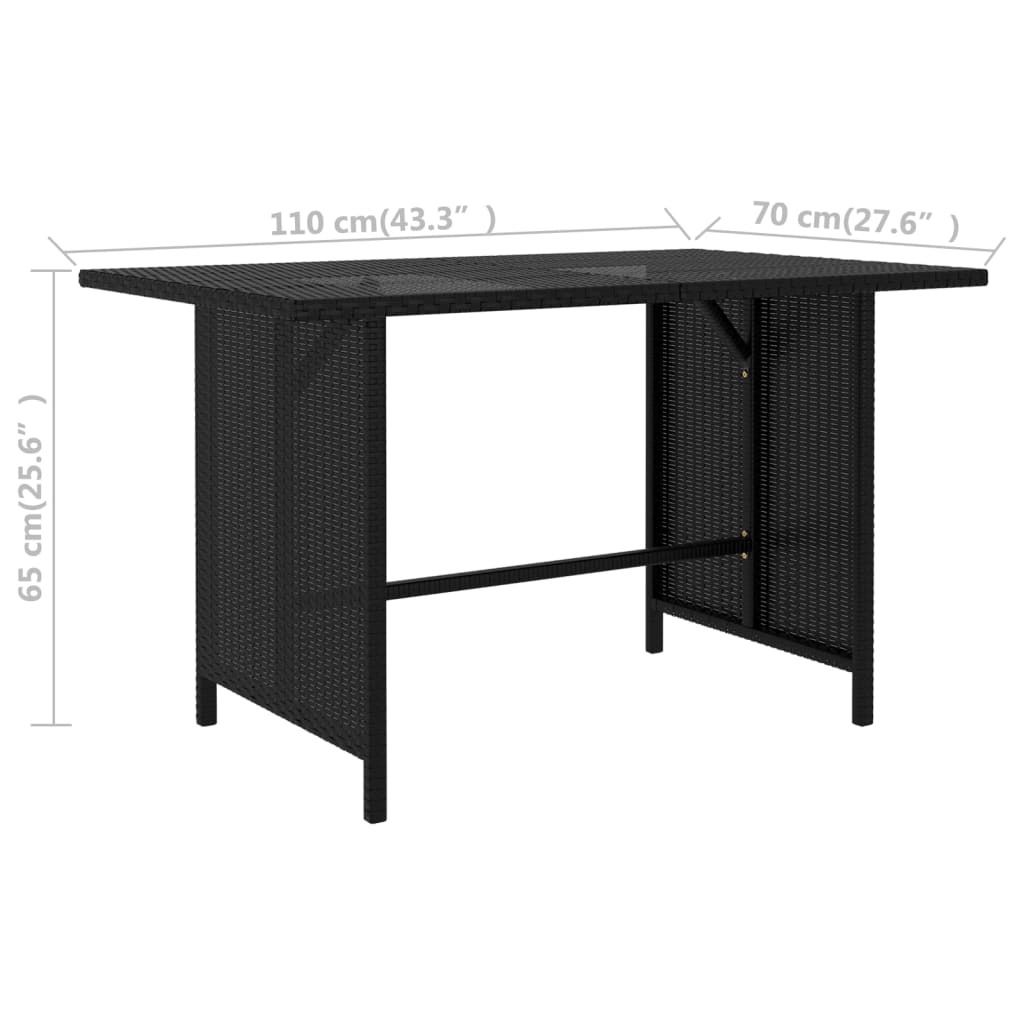 Set Divani da Giardino 8 pz con Cuscini in Polyrattan Nero - homemem39