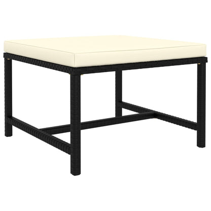 Set Divani da Giardino 10 pz con Cuscini in Polyrattan Nero | homemem39