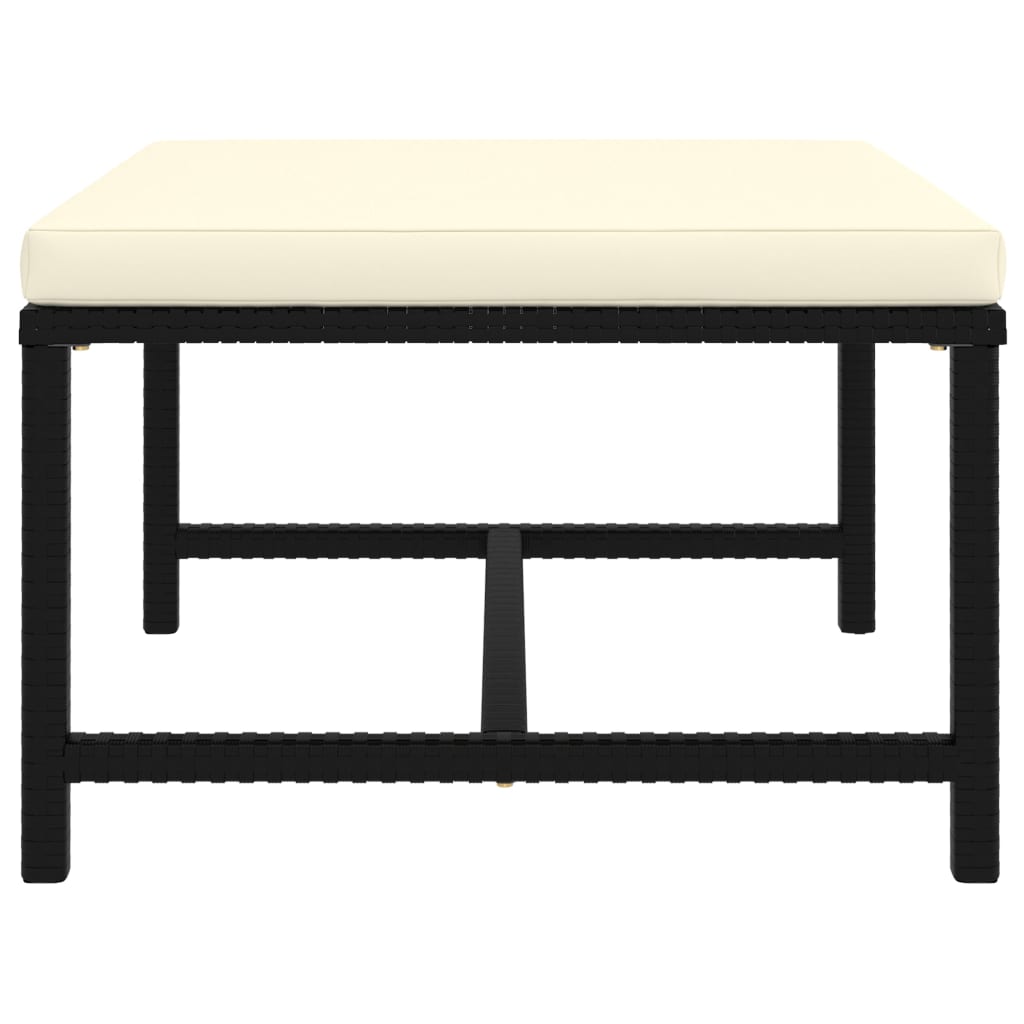 Set Divani da Giardino 11 pz con Cuscini in Polyrattan Nero
