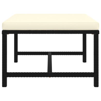 Set Divani da Giardino 11 pz con Cuscini in Polyrattan Nero