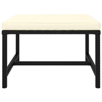 Set Divani da Giardino 11 pz con Cuscini in Polyrattan Nero