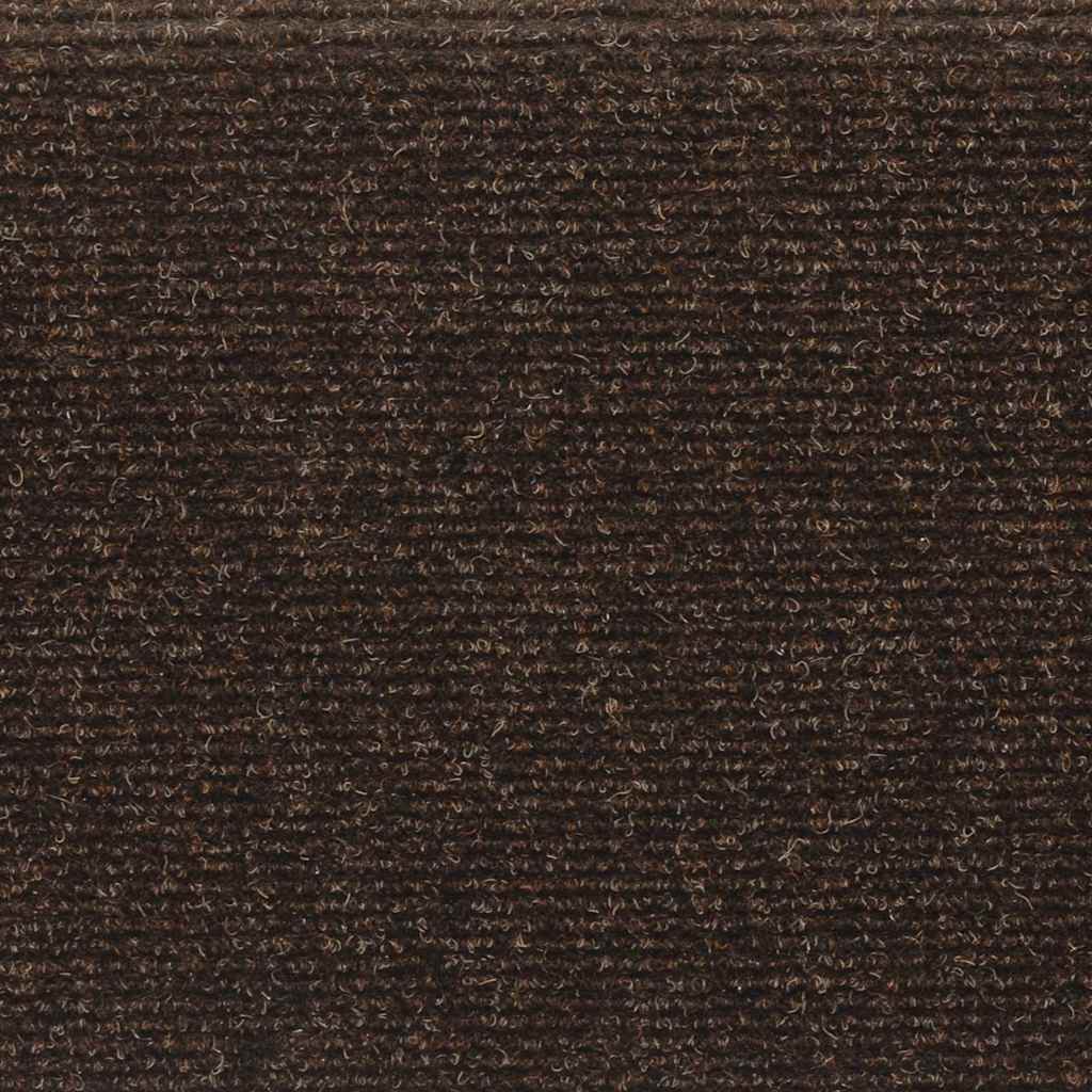 Tappetini per scale autoadesivi 15 pz 65x21x4 cm marrone