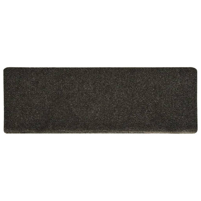 Tappetini per Scale Tessuto Agugliato 15 pz 65x21x4cm Antracite - homemem39