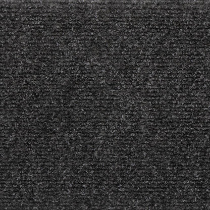 Tappetini per Scale Tessuto Agugliato 15 pz 65x21x4cm Antracite