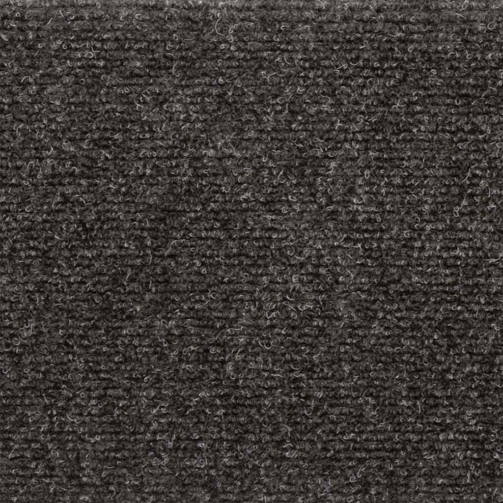 Tappetini per scale autoadesivi 15 pz 65x21x4 cm Antracite