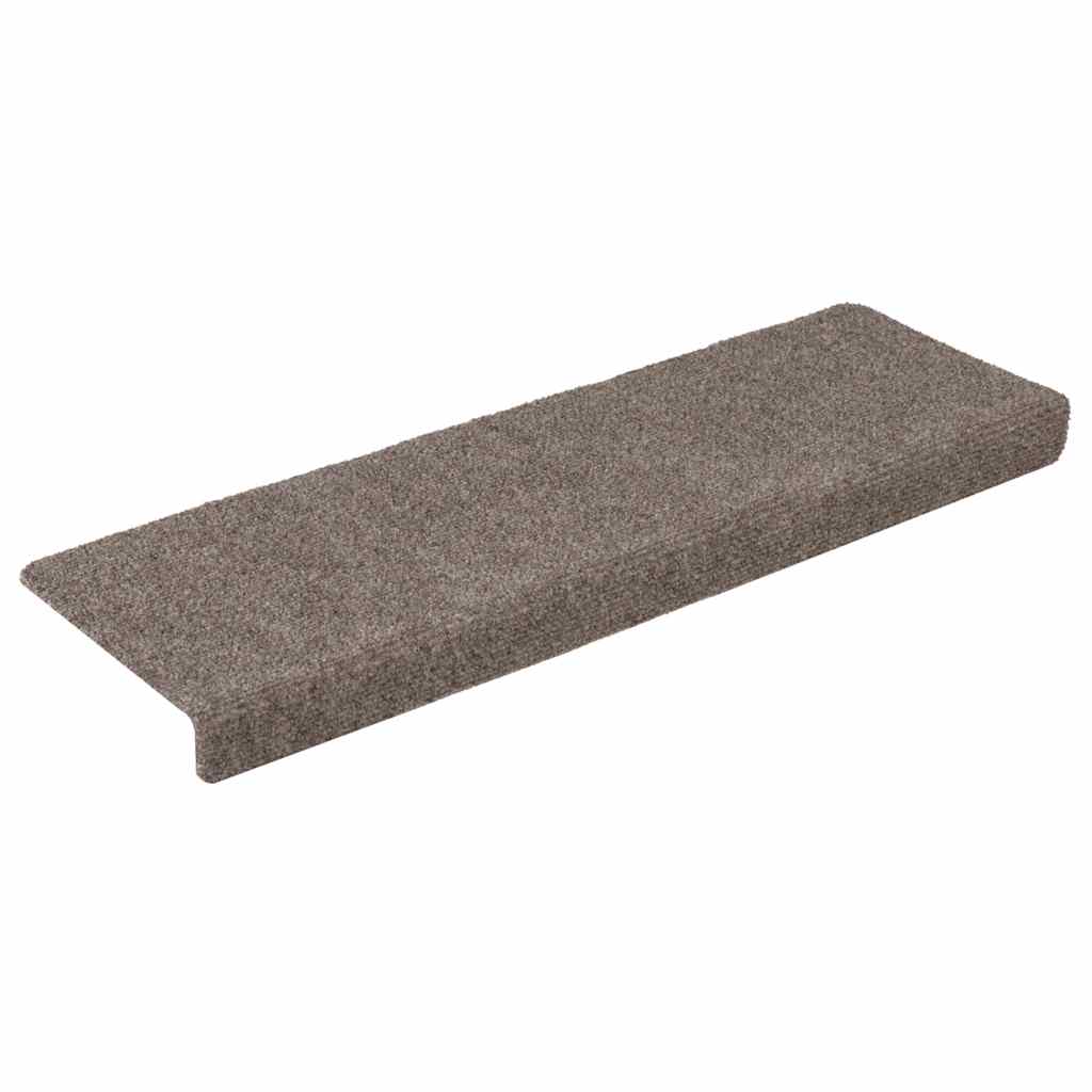 Tappetini per scale autoadesivi 15 pz 65x21x4 cm beige bordo rettangolare - homemem39