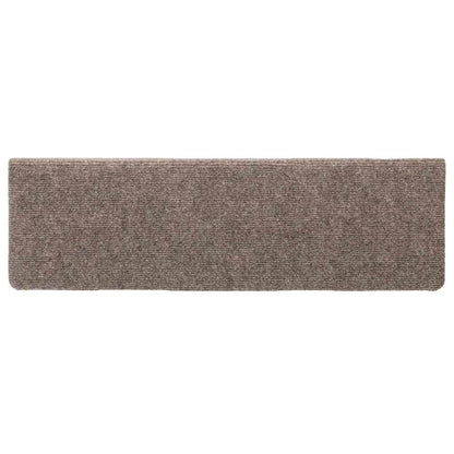 Tappetini per scale autoadesivi 15 pz 65x21x4 cm beige bordo rettangolare - homemem39