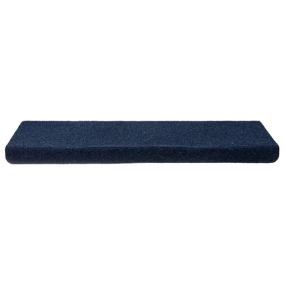 Tappetini per Scale Tessuto Agugliato 15 pz 65x21x4 cm Blu