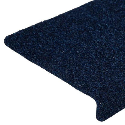 Tappetini per scale autoadesivi 15 pz 65x21x4 cm blu navy bordo rettangolare - homemem39