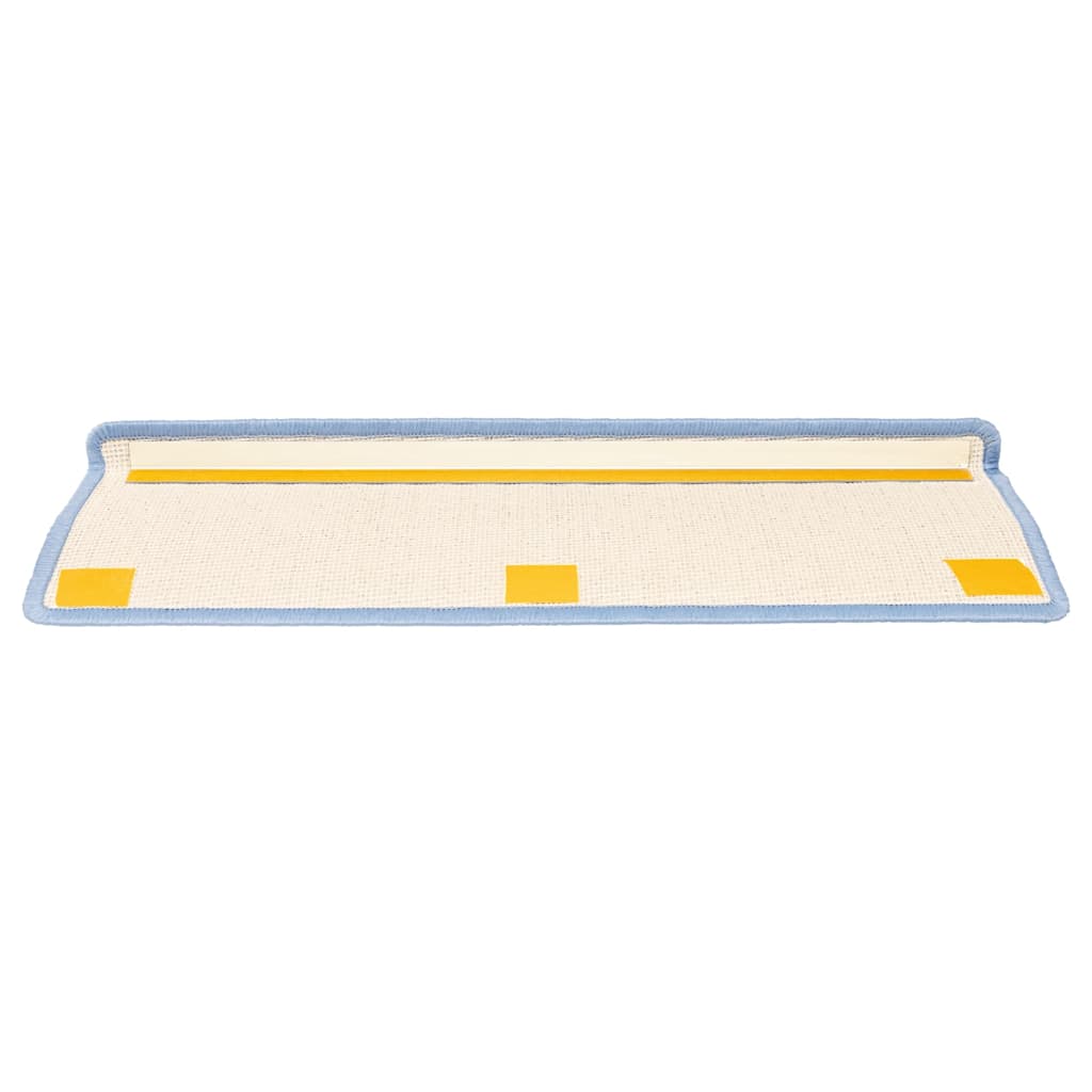 Tappetini per scale 15 pz 65x21x4 cm Blu mare con bordo rettangolare | homemem39