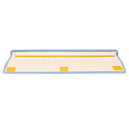 Tappetini per scale 15 pz 65x21x4 cm Blu mare con bordo rettangolare | homemem39