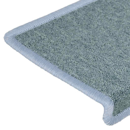 Tappetini per scale 15 pz 65x21x4 cm Blu mare con bordo rettangolare | homemem39