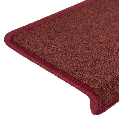 Tappetini per Scale 15 pz 65x21x4 cm Rosso Opaco - homemem39