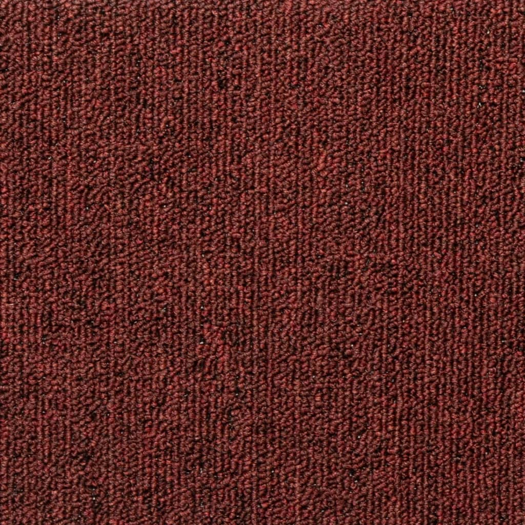 Tappetini per Scale 15 pz 65x21x4 cm Rosso Opaco