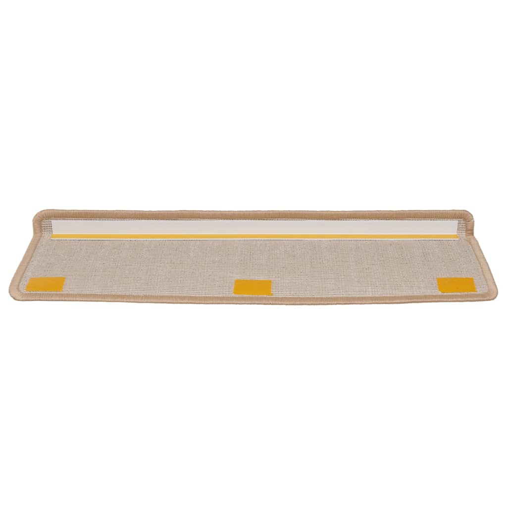 Tappetini per scale 15 pz 65x21x4 cm Oro Bordo rettangolare - homemem39