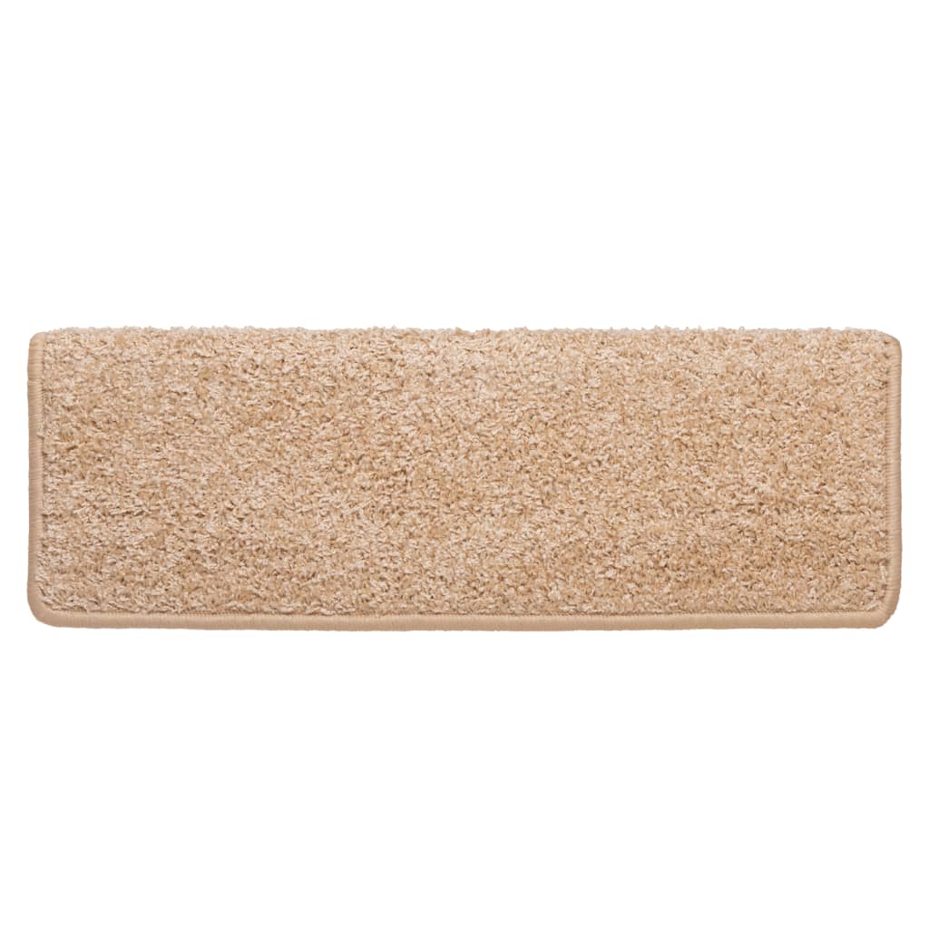 Tappetini per scale 15 pz 65x21x4 cm Oro Bordo rettangolare - homemem39