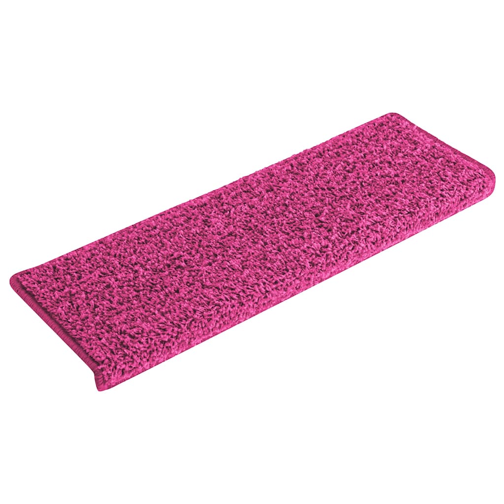 Tappetini per scale 15 pz 65x21x4 cm Rosa Bordo rettangolare | homemem39