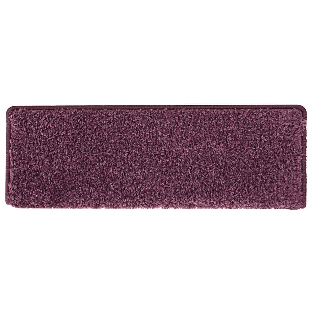 Tappetini per scale 15 pz 65x21x4 cm Viola scuro
