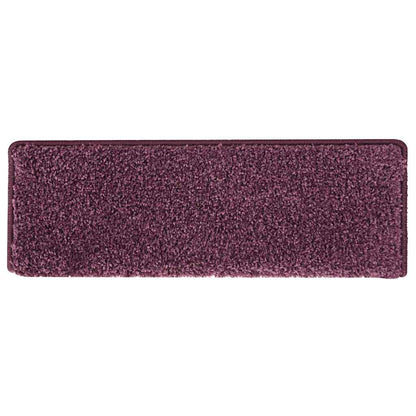 Tappetini per scale 15 pz 65x21x4 cm Viola scuro