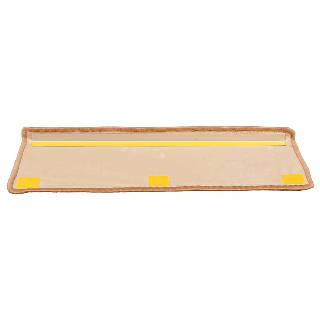 Tappetini Autoadesivi per Scale 15 pz 65x21x4 cm Beige