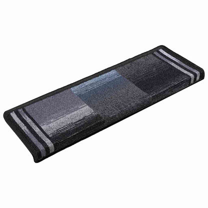 Tappetini Autoadesivi per Scale 15 pz 65x21x4 cm Neri e Grigi