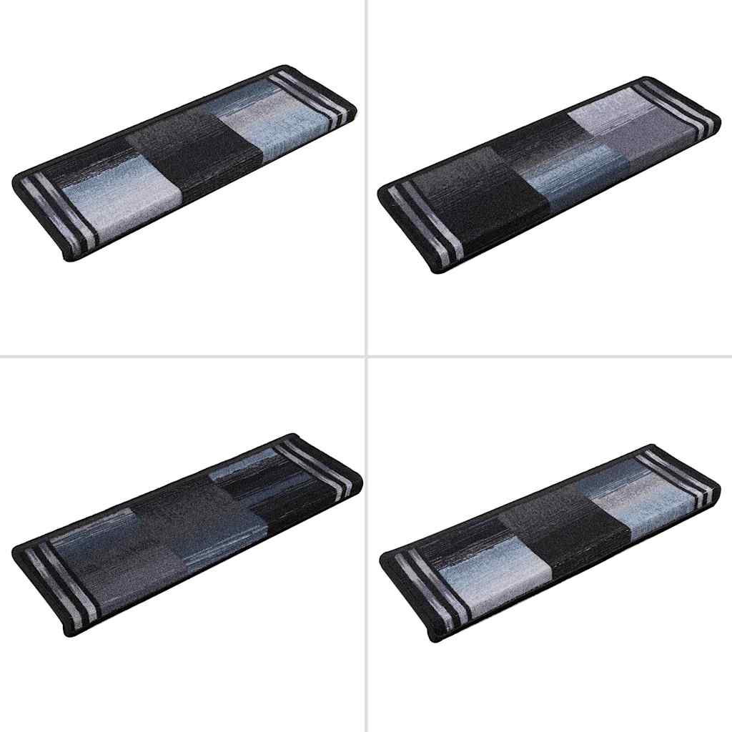 Tappetini Autoadesivi per Scale 15 pz 65x21x4 cm Neri e Grigi
