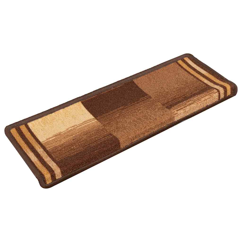 Tappetini Autoadesivi per Scale 15 pz 65x21x4 cm Marroni