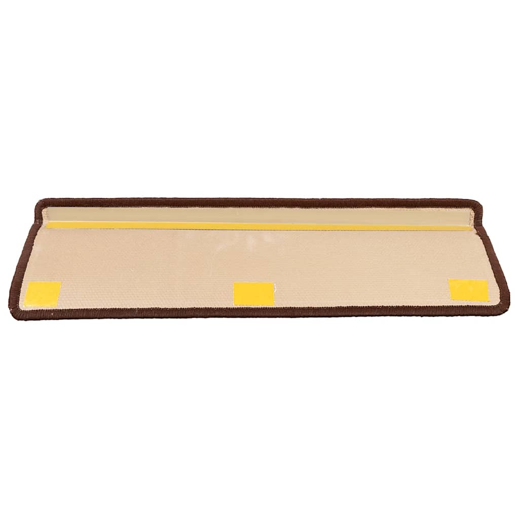 Tappetini Autoadesivi per Scale 15 pz 65x21x4 cm Marroni