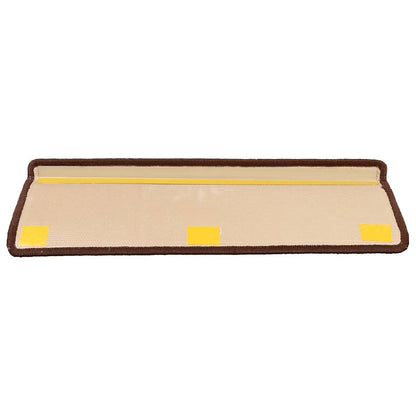 Tappetini Autoadesivi per Scale 15 pz 65x21x4 cm Marroni