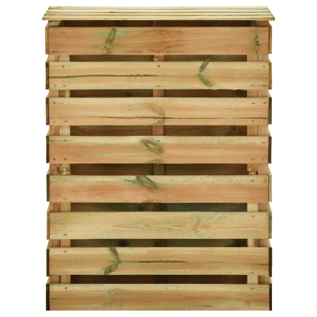 Compostiera da Giardino a Doghe 80x50x100cm in Pino Impregnato | homemem39