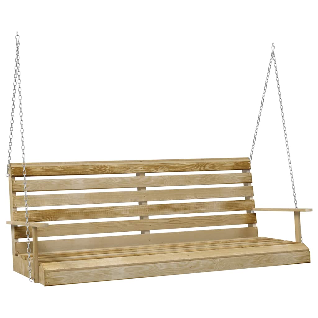 Panchina a Dondolo in Legno di Pino Impregnato 55x65x60 cm | homemem39
