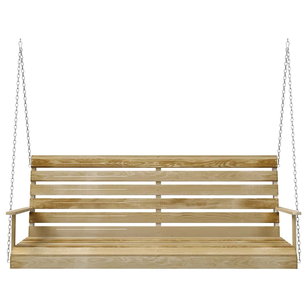 Panchina a Dondolo in Legno di Pino Impregnato 55x65x60 cm | homemem39