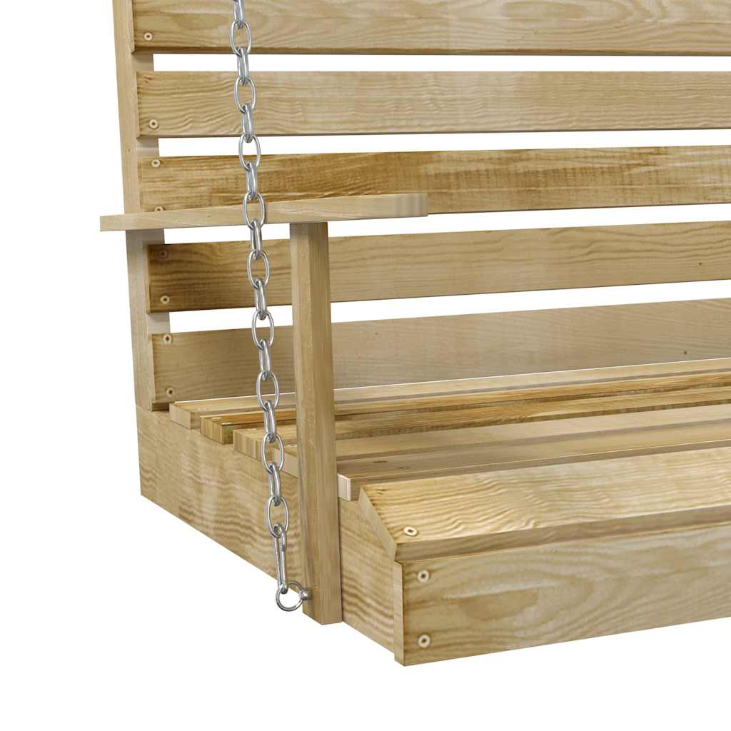Panchina a Dondolo in Legno di Pino Impregnato 55x65x60 cm | homemem39