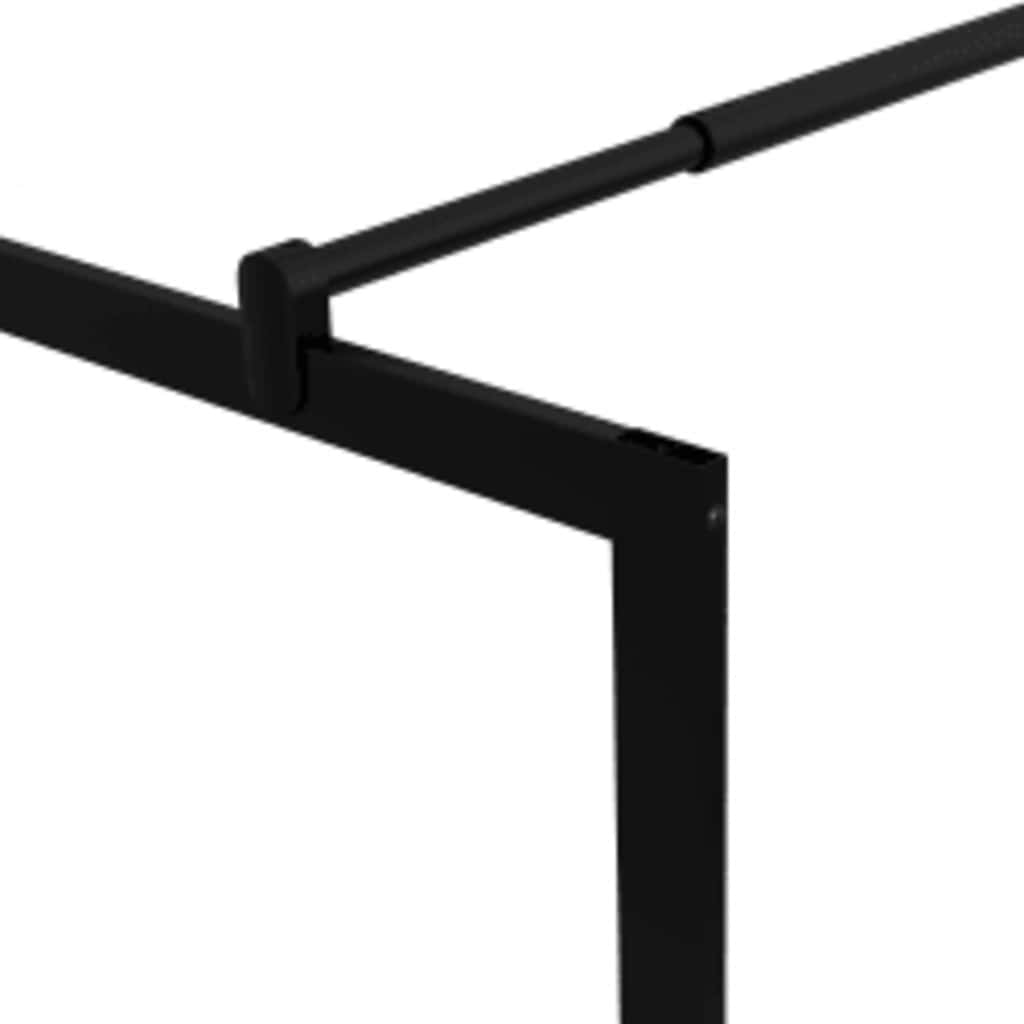 Parete per Doccia Walk-in in Vetro Temperato Nera 80x195 cm | homemem39