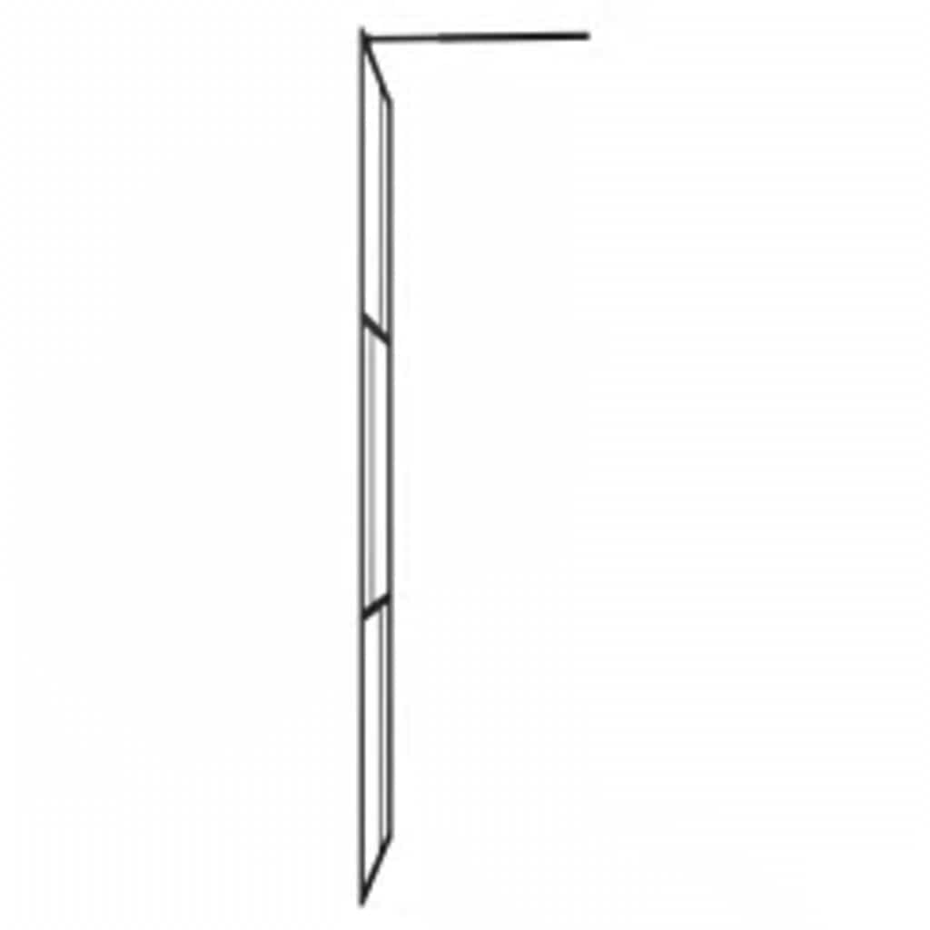 Parete per Doccia Walk-in in Vetro Temperato Nera 90x195 cm | homemem39