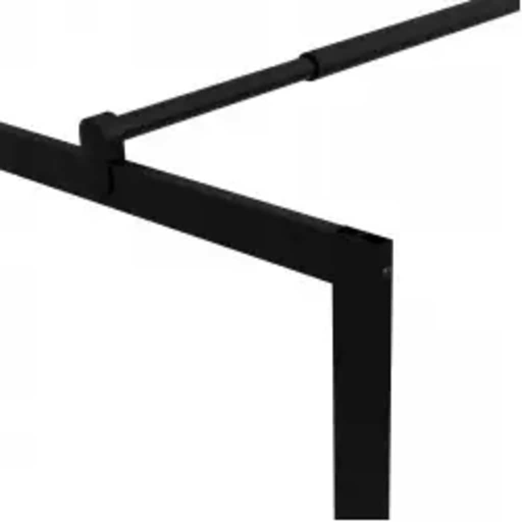 Parete per Doccia Walk-in in Vetro Temperato Nera 90x195 cm | homemem39
