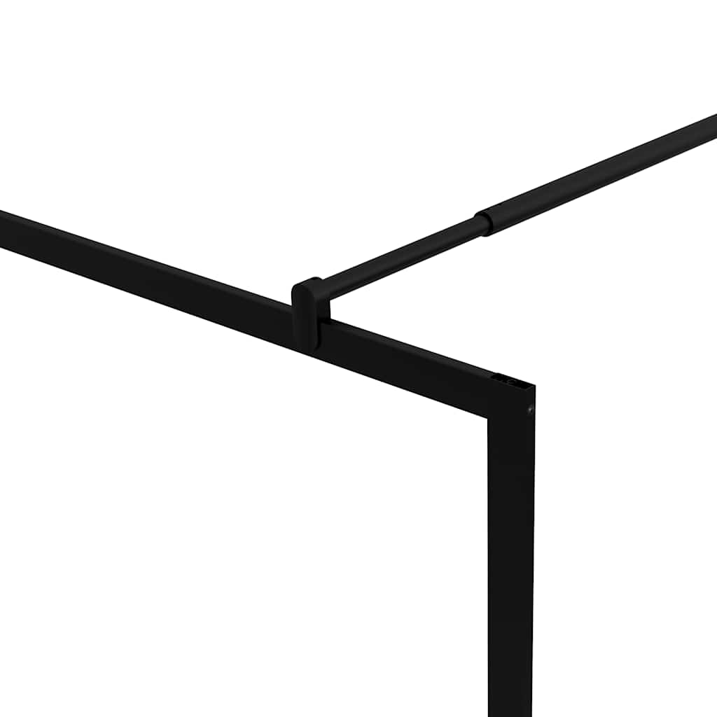 Parete per Doccia Walk-in in Vetro Temperato Nera 100x195 cm | homemem39