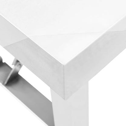 Tavolo da Lavoro Cucina Pieghevole 85x60x80 cm in Acciaio Inox
